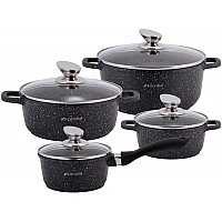 Kamille Landes Black 8 Piece + Two Potholders Kitchen Utensils Set KM-4429