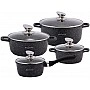 Kamille Landes Black 8 Piece + Two Potholders Kitchen Utensils Set KM-4429