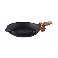 Cast iron grill pan "Nasha Meisternya" Ø24cm with a wooden handle ST-T308