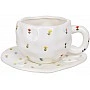 Tea Ceramic Cup "Flower" 350ml with Saucer BD-992-834
