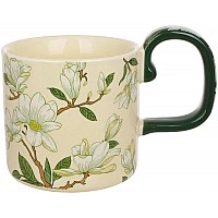 Ceramic mug "Magnolia" 350ml with floral pattern BD-992-844