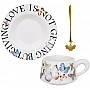 Tea cup "Butterfly" 270ml with saucer and spoon, white, in gift box BD-992-858