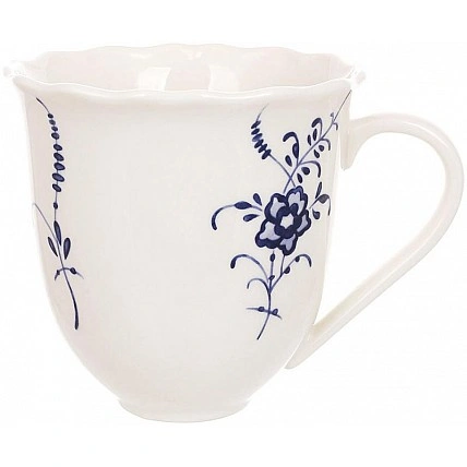 Set of 6 porcelain tea mugs "Azure Blossom" 350ml BD-K274