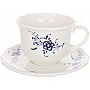 Porcelain Tea and Coffee Set "Azure Blossom" 6 Cups 220ml with Saucers BD-K275