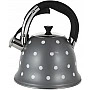 Kamille Whistling Kettle Grey 2.5L Stainless Steel Kettle with Whistle (Gray Polka Dot) KM-1099-GR
