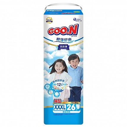 Трусики-подгузники Goo.N Slim & Comfortable (розмір 7(XXXL), 18-30 кг, 26 шт)