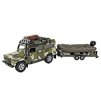 Ігровий набір — Land Rover Defender «Мілітарі» (з човном)