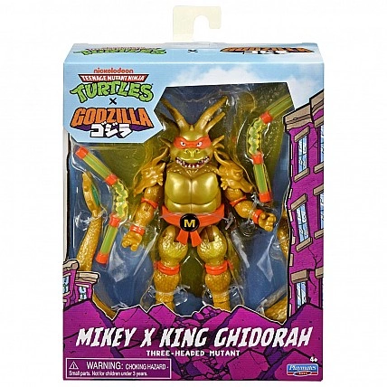 Фігурка TMNT x Godzilla — Майкі в образі Короля Гідори