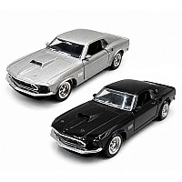 Автомодель – Ford Mustang Boss 429 1969 (серый, чёрный)