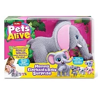 Interactive Playset Pets Alive - Mama Elephant with a Surprise