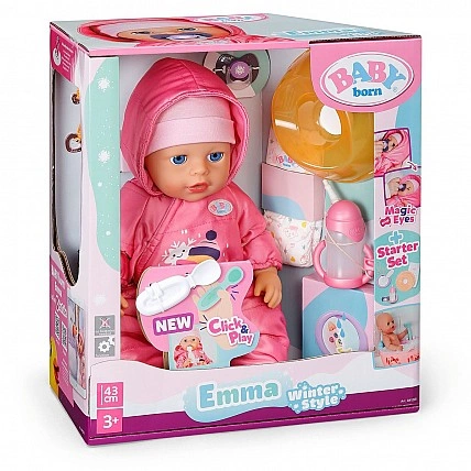 Кукла Baby Born серии Click & Play – Зимний стиль Эммы (43 см)