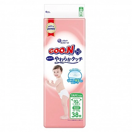Подгузники Goo.N Plus для детей (размер 5(XL), 12-20 кг, 38 шт.)