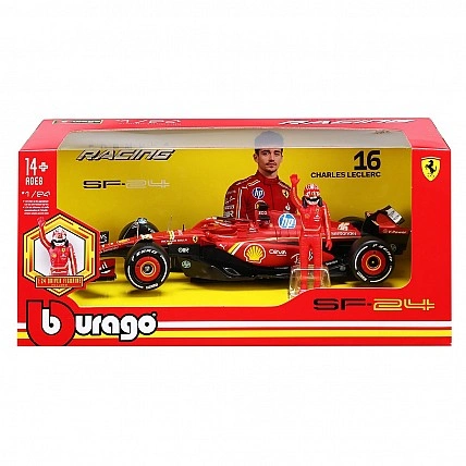 Автомодель с фигуркой – Ferrari SF-24 (2024) (1:24)