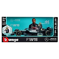 Auto model with action figure – Mercedes-AMG Petronas F1 W15 (2024) (1:24)