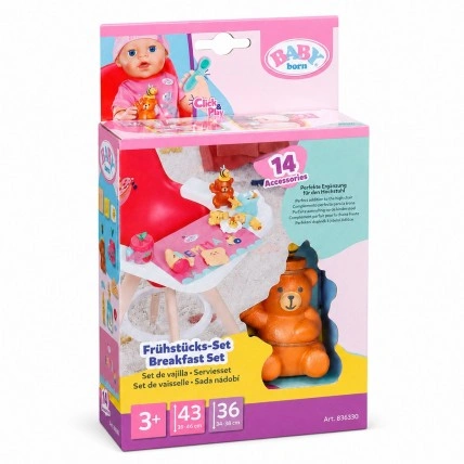 Ігровий набір Baby Born серії Click & Play — Сніданок для ляльки