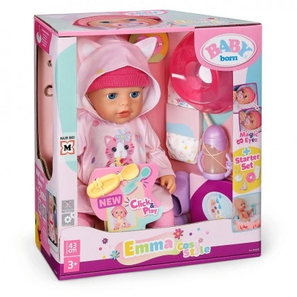 Лялька Baby Born серії Click & Play – Емма в костюмі з вушками (43 см)
