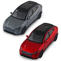 Автомодель - Ford Mustang Mach-E GT 2023 (красный, серебристо-серый)