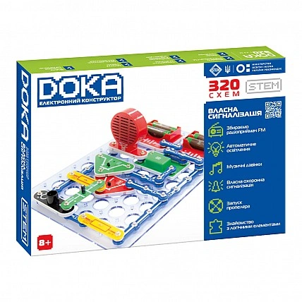 Конструктор электронный Doka  320 схем