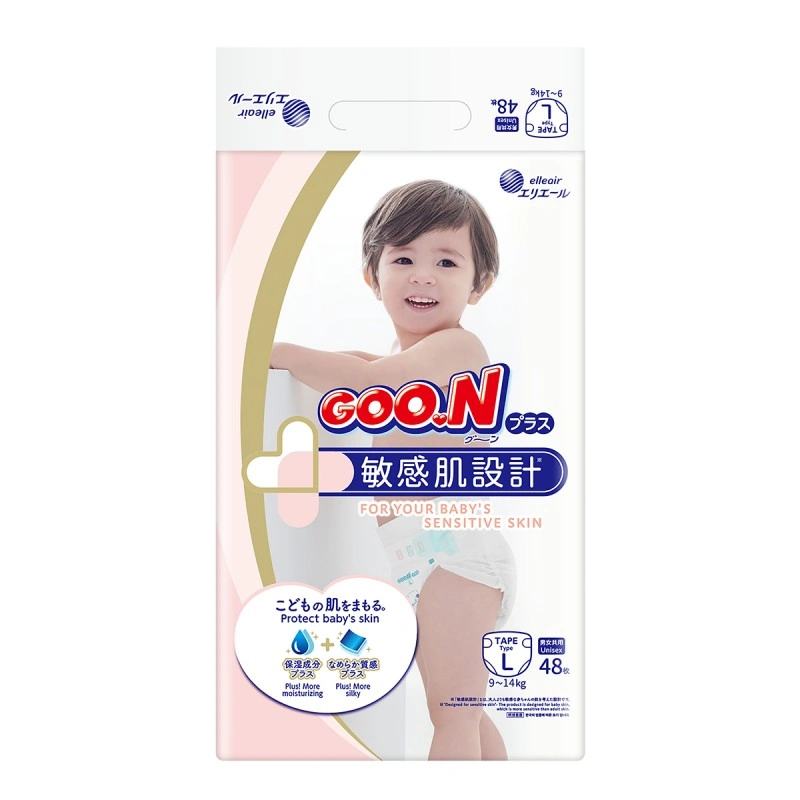 Подгузники Goo.N Plus для детей (размер 4(L), 9-14 кг, 48 шт)