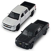 Автомодель - Chevrolet Silverado 2017 (перламутрово-белый, черный)