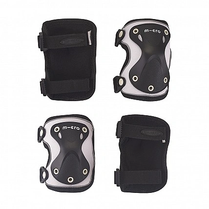 Защитный комплект наколенники и налокотники Micro - Черный (М)