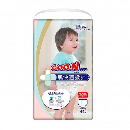 Трусики-подгузники Goo.N Plus для детей (размер 4(L), 9-14 кг, 44 шт)