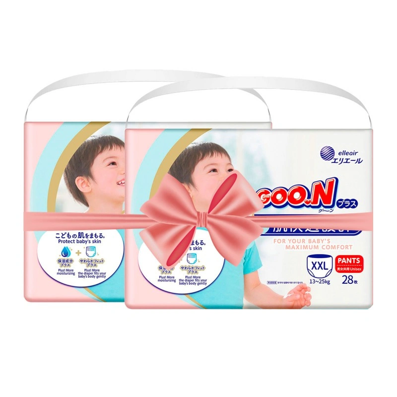 Дитячі підгузкові трусики Goo.N Plus (розмір 6(XXL), 13-25 кг, 56 штук)