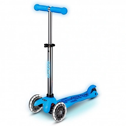 Самокат Micro серии Mini Deluxe Glow LED - Арктический синий