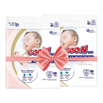 Підгузки Goo.N Plus для новонароджених (розмір 1(NB), до 5 кг, 152 шт.)