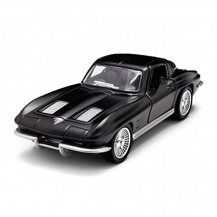 Модель автомобіля — Chevrolet Corvette з розділеним вікном 1963 року (матовий чорний)