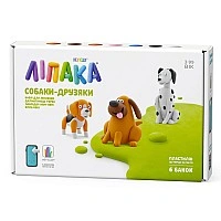 Lipaka Plasticine Set - Dog Friends: Dalmatian Turbo, Labrador Yum-Yum, Beagle Woki