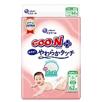 Підгузки Goo.N Plus для дітей (розмір 2(S), 4-8 кг, 62 шт)