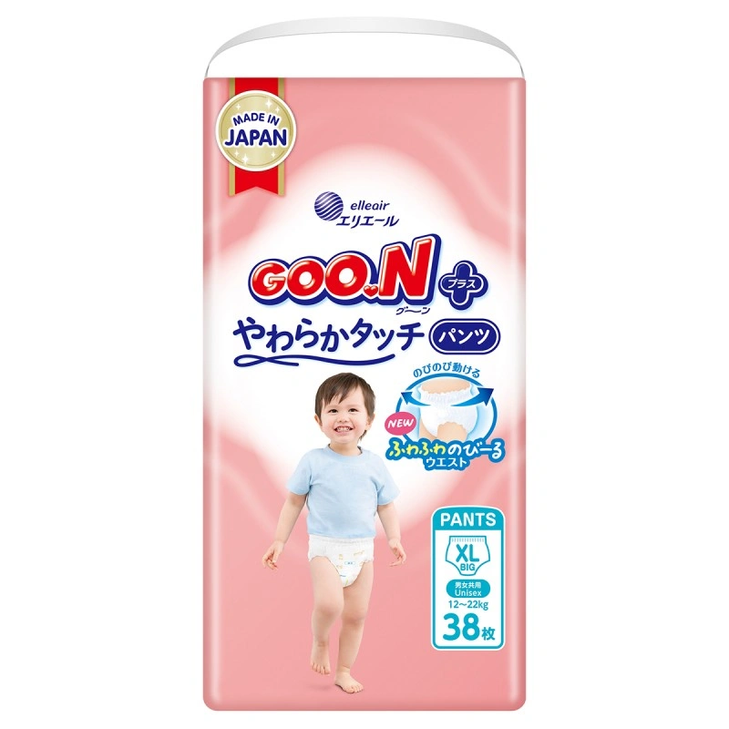 Трусики-підгузки Goo.N Plus для дітей (розмір 5(XL), 12-20 кг, 38 шт.)