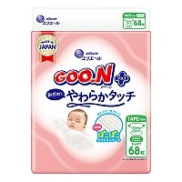 Goo.N Plus Diapers for Newborns (Size 1 (NB), up to 5 kg, 68 pcs)