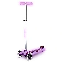 Самокат Micro серии Maxi Deluxe Glow LED - Сияюще-пурпурный
