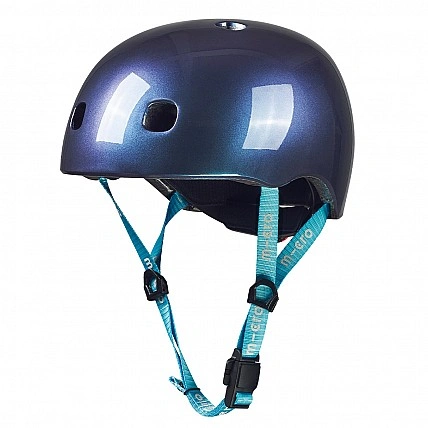 Захисний шолом Micro - Неохромовий синій (M, світло)