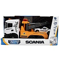 Игровой набор серии Mid Truck – Эвакуатор Scania с машиной полиции (свет, звук)