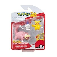 Pokemon W18 Action Figure Set - Pikachu, Litwick, Slowpoke