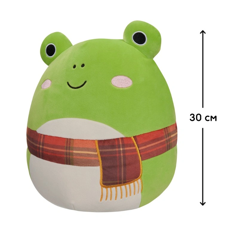 М'яка іграшка Squishmallows - Жабка Венді в шарфі (30 cm)
