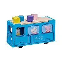 Peppa Wooden Sorter Play Set - Peppa School Bus