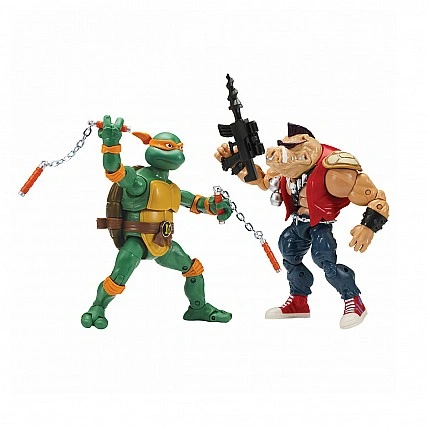 Figure set - Michelangelo vs. Bebop.