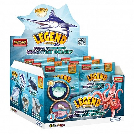 Display of stretch toys from the Legend of animals Maxi series - Keepers of the Ocean (10 pcs)
