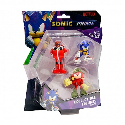 Sonic Prime action figure set - Sonic, Knuckles, Dr. Eggman