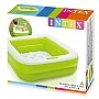 Дитячий басейн Intex 57100 надувне дно, 85х85х23 см Зелений