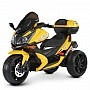 Kids Electric Motorcycle M 4852EL-6, 1x12V7AH battery, 2x35W motors, leather seat, EVA, black-yellow