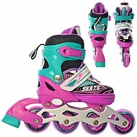Kids sliding rollers A4123-XS-PG, size 27-30