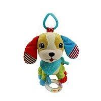 Soft Rattle Pendant WD210260 with Teether Dog