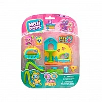 Game Set Pets on a Walk Moji Pops PMPSB216IN10, 2 Figures, Accessories