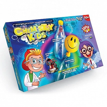 Safe educational kit for experiments "CHEMISTRY KIDS" CHK-01-01-04U UKR CHK-01-01U