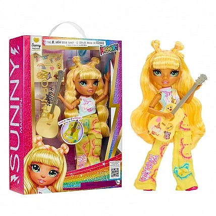 Rainbow High "Sunny" Doll 565628 from the "Junior High Rockband" series with accessories